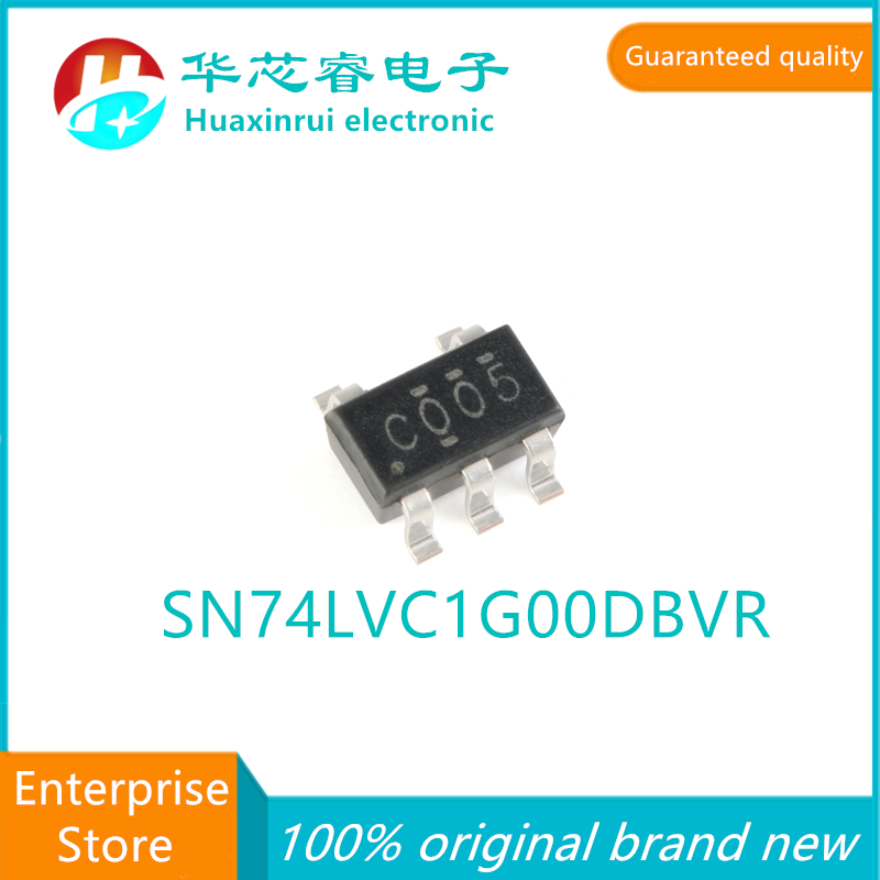 SN74LVC1G00DBVR SOT-23-5 Logic Chip, marca original nova tela impressa, único canal, 2-entrada positiva e porta, 100% original, C005