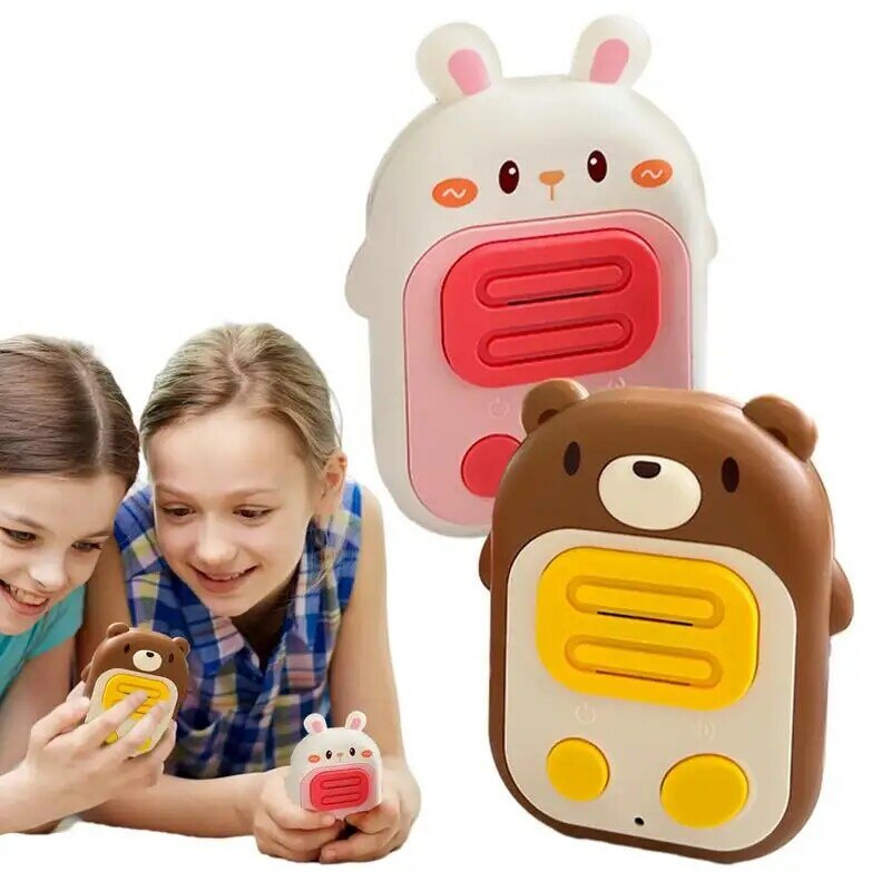 Kids Walkie Talkies Electronic Toys Children Spy Gadgets 2PCS Wireless Mute Long Range Rechargeable Christmas Birthday Gifts