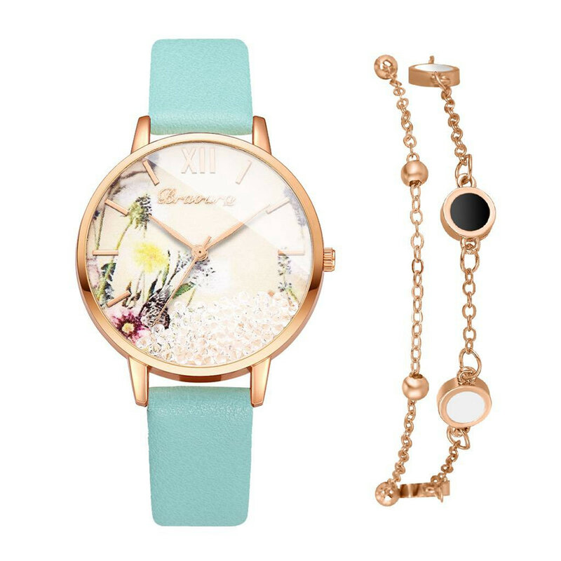 Ensemble de montre à quartz pour femme, petit bracelet exquis, bracelets de montre pour homme, tendance décontractée, mode, 20mm