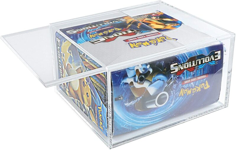 Staub dichte 4mm klare Acryl Booster Box Karten sammlung transparente Schiebe deckel Abdeckung Display Aufbewahrung koffer für Pokemon Booster Box