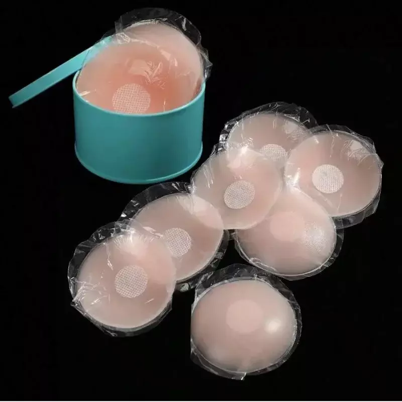 10 PCS Reusable Women Breast Lift Nipple Cover Invisible Adhesive Strapless Backless Stick on Bra Silicone Breast Stickers