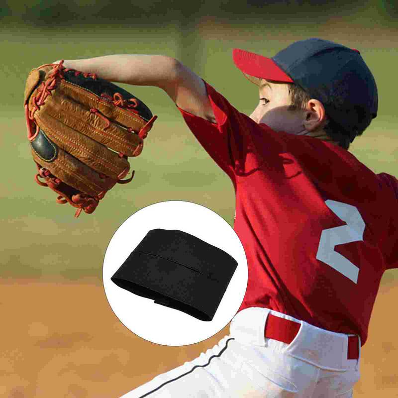 Черные перчатки с Бейсбольным ремешком для бросания кувшина для занятий спортом Профессиональный Софтбол на клейкой основе