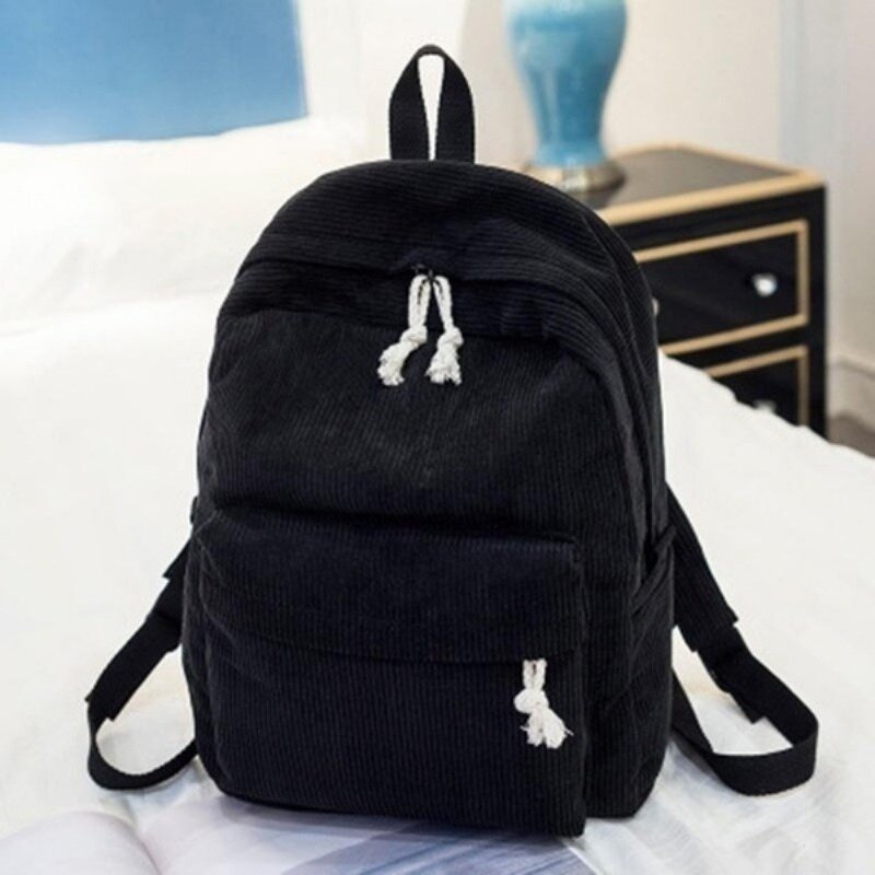 Women's Backpack Solid Color Female Multi-pocket Casual Man Travel Bag High Quality Schoolbag for Teenage Girl Book Knapsack