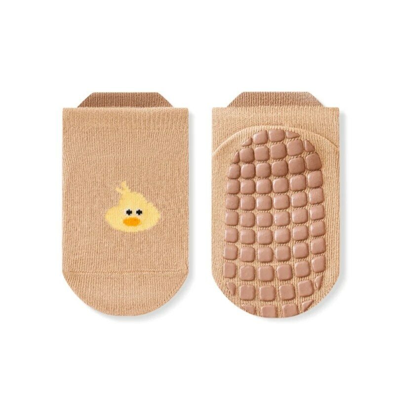 HUYU AntiSlip Cartoon Floor Socks for Baby Unisex Prewalker Shoes Rubber Soles Ankle Socks Infant Shoes for Indoor