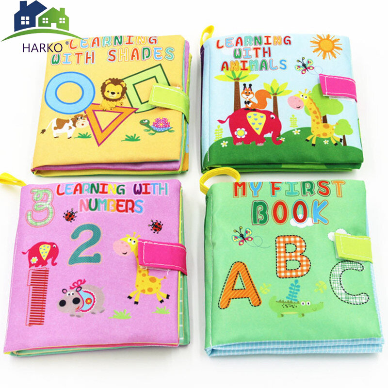 Baby Intelligence Development Cloth Book, brinquedo educativo, aprendizagem de pano macio, Cognize Books para 0-12 meses Kids, Quiet