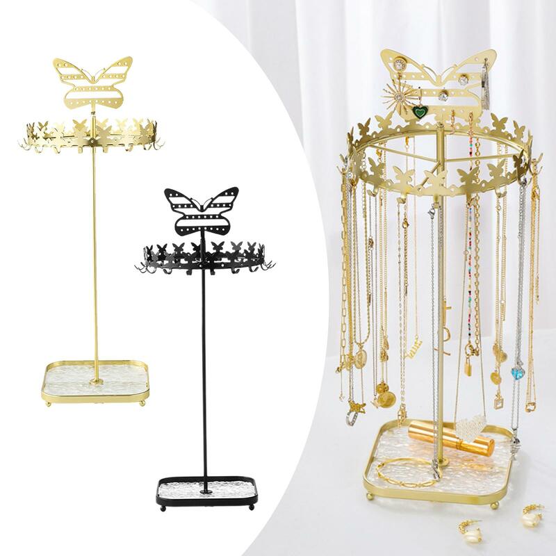 Rotating Jewelry Holder Iron Jewelry Organizer for Watches Pendant Ring