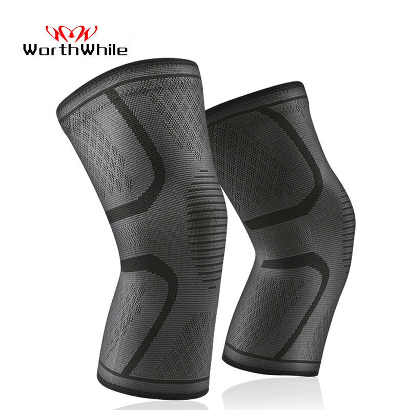 1 paire de genouillères en Nylon élastique équipement de protection Fitness genouillère de sport Support de rotule pour basket-ball volley-ball