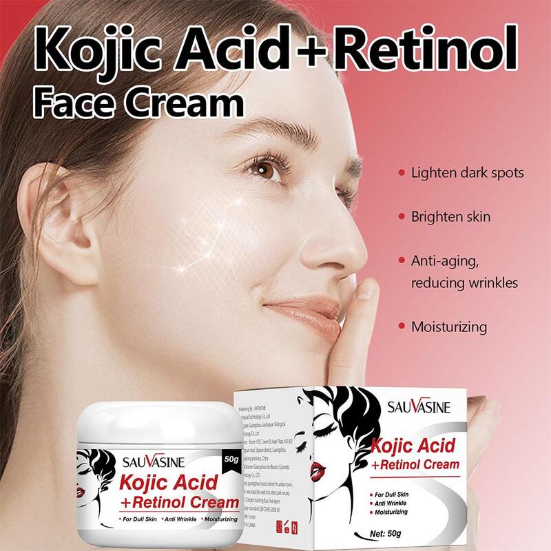 Kojic-ボディクリーム,明るい肌の色,顔用,アンチエイジング,にきび用,ダークスポット製品のセット