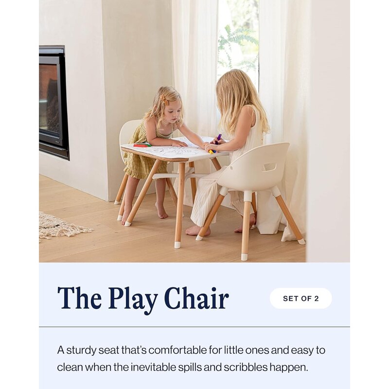 Chaise robuste pour enfants et tout-petits, siège E27, facile à nettoyer, chaise pour enfants jusqu'à 200 lb, capacité de poids, lot de 2