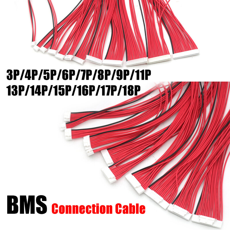 4P-18P BMS Balance Cable 2.0MM 2.54MM Lithium Battery Protection Board Connection Wire PIN 4S~17S 4P 5P 7P 8P 9P 11P 14P 15P 17P