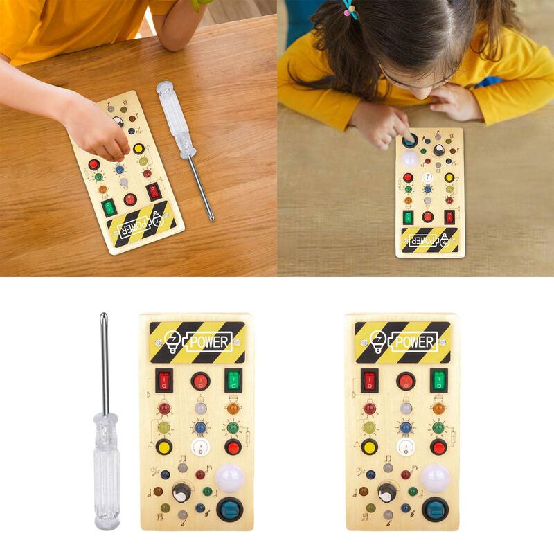 Switch Drukke Board Draagbare Schakelaar Licht Sensorische Board Activiteit Speelgoed Voor Kinderen Reizen 1-3 Kinderen Vakantie Geschenken