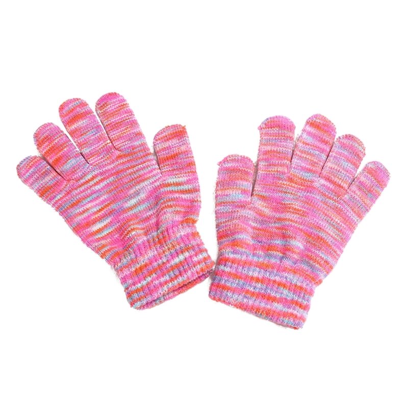 Warme gebreide handschoenen voor kinderen Modieuze handschoenen Effen kleur kinderhandschoenen