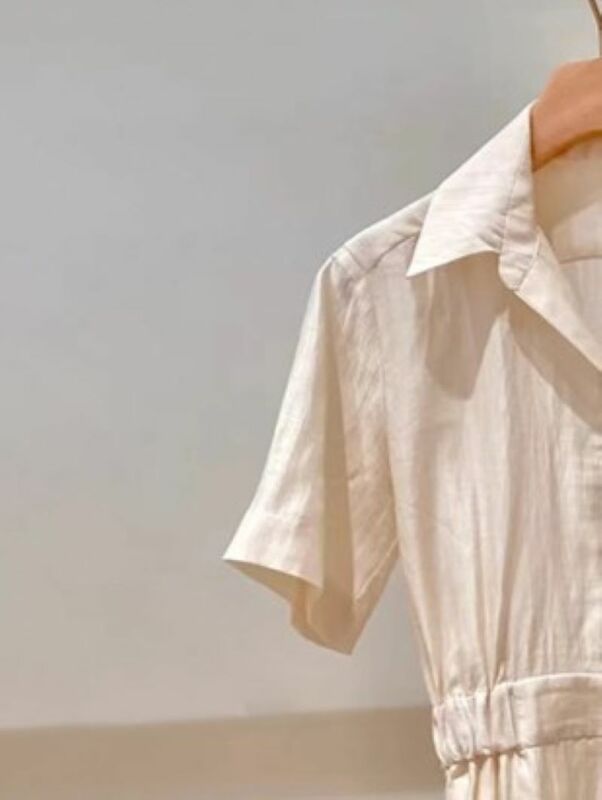 Mini Robe à Volants pour Femme, Col Rabattu, Manches Courtes, Taille Haute, Décontractée, Été, 2024
