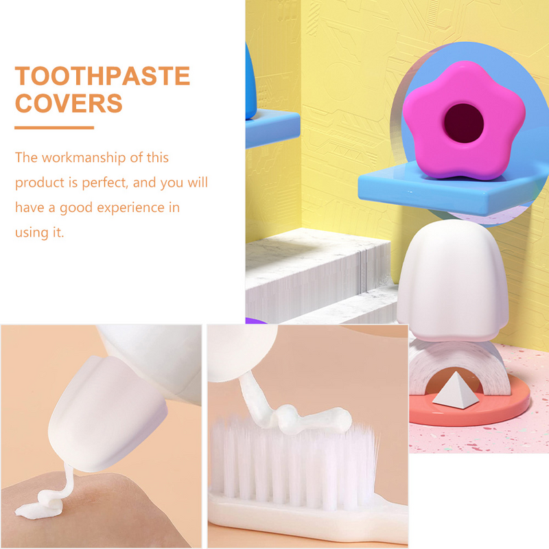 Tapas de silicona para pasta de dientes, cubiertas para exprimir pasta de dientes, 4 piezas