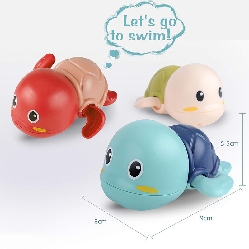 Mainan Mandi Bayi Lucu Berenang Penyu Paus Kolam Pantai Klasik Rantai Jam Air Mainan untuk Anak-anak Air Bermain Mainan