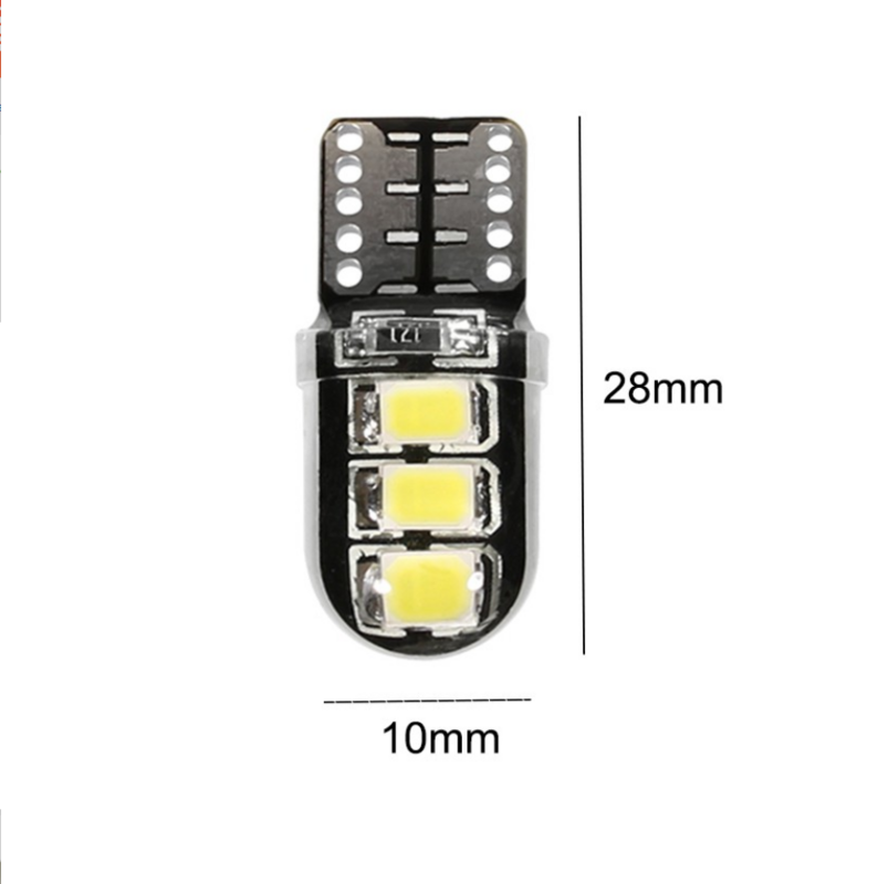 Автомобильная светодиодная лампа T10 W5w 6smd 2835 Canbus, индикатор ширины, светодиодная лампа Canbus, силиконовая купольная лампа, аксессуары