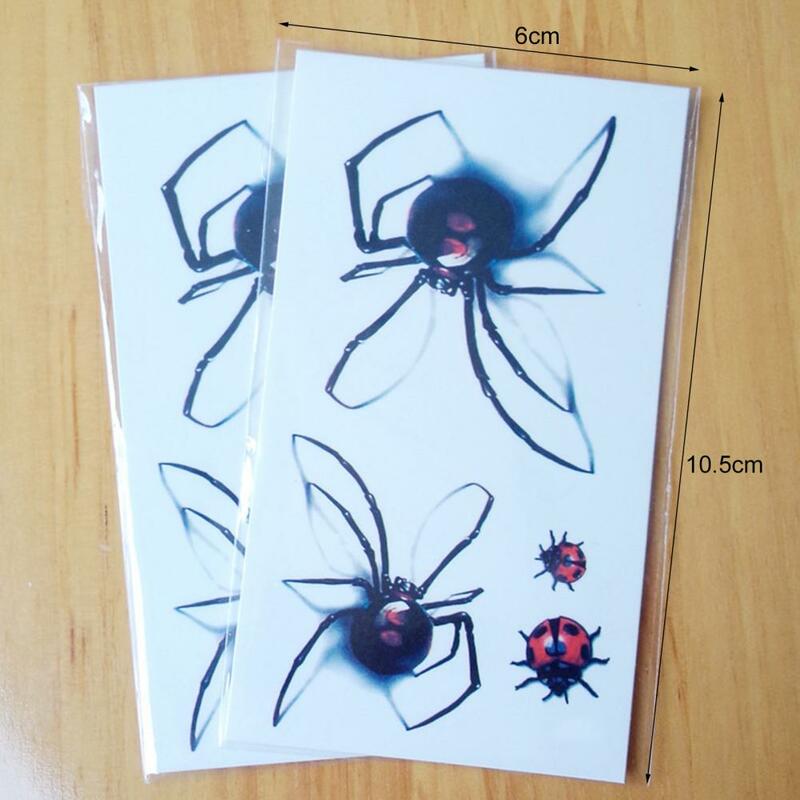 Spinnen übertragen kreative leichte Tattoo Aufkleber Mode wasserdichte temporäre Tattoo Spinne Aufkleber für Erwachsene