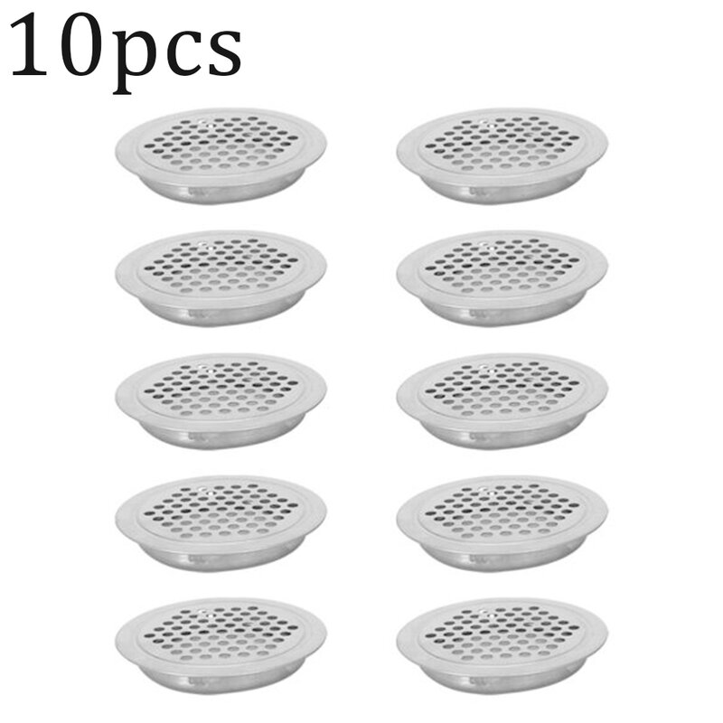 High Quality Stainless Steel Air Vent Grille for Wardrobe Cabinets and Metal Ventilation Plugs Set of 10 Pieces