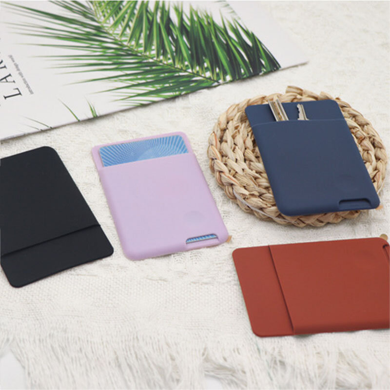 3m Telefon Brieftasche Fall Karten halter selbst klebende Silikon Tasche Stick ID Bank Kreditkarte Aufbewahrung karte Halter Tasche Zubehör