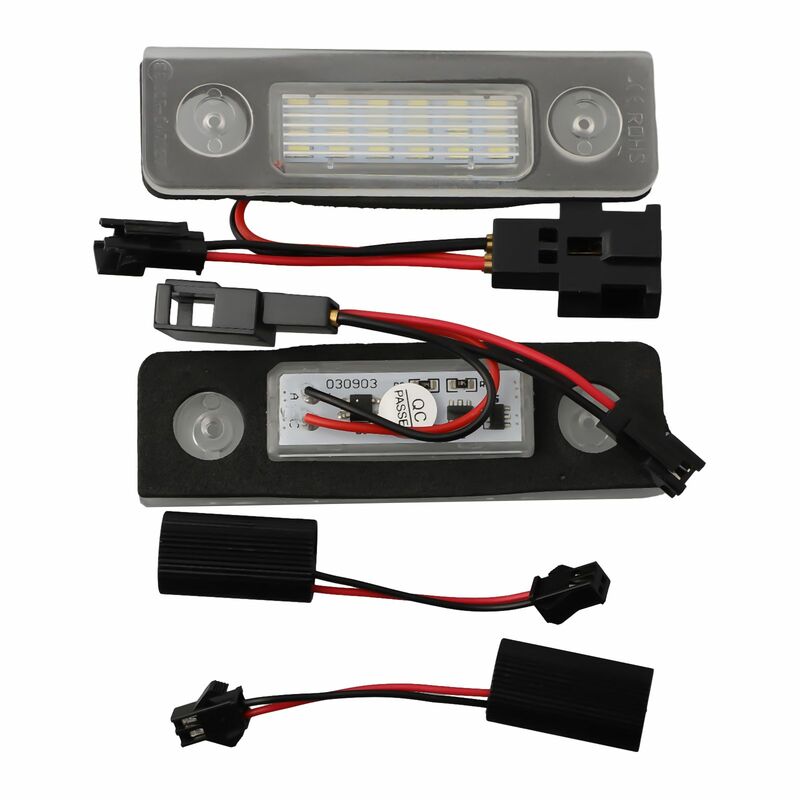 Luzes de LED matrícula, design plug-and-play, peça de substituição para Octavia Ll Facelift 09-12, 12V, 6500K