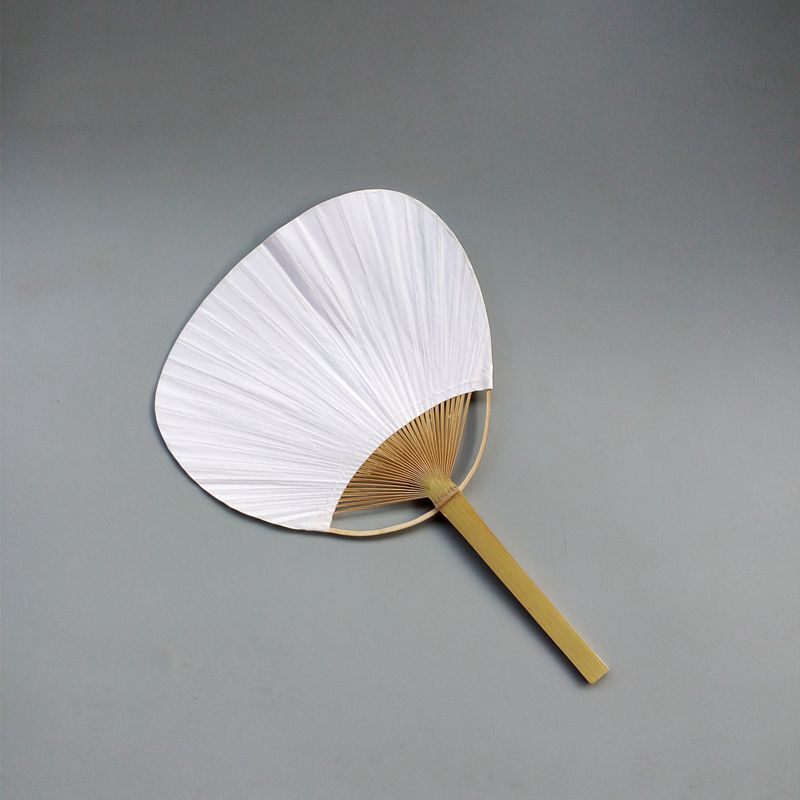 50 pz Pai Pai Bambu bianco puro manico in bambù vuoto calligrafia pittura vuoto gruppo Fan bianco Fan estate