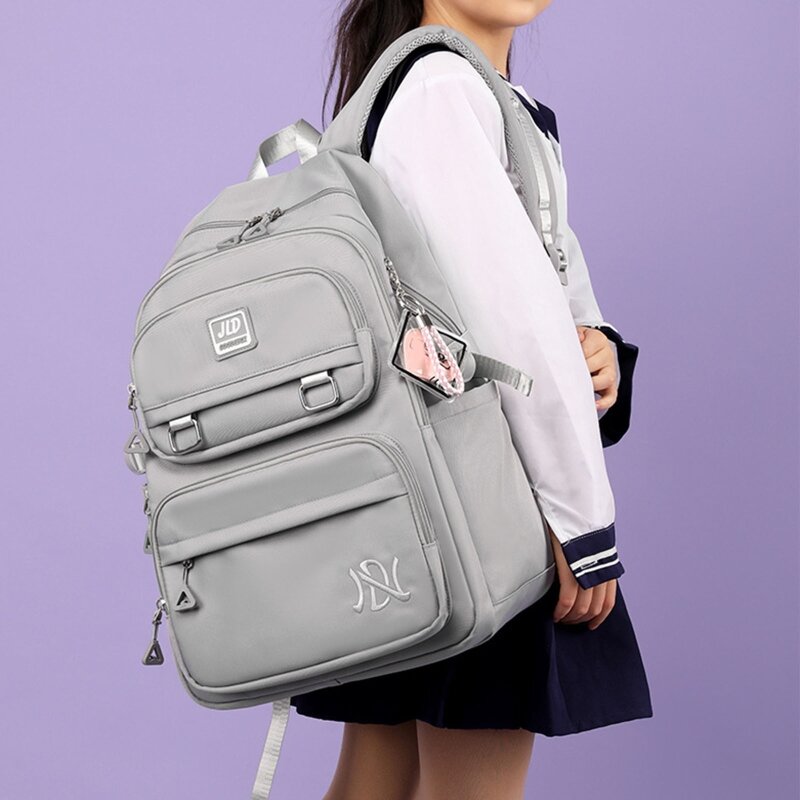 Mochila escolar multibolsos de náilon mochila casual para adolescentes jovens