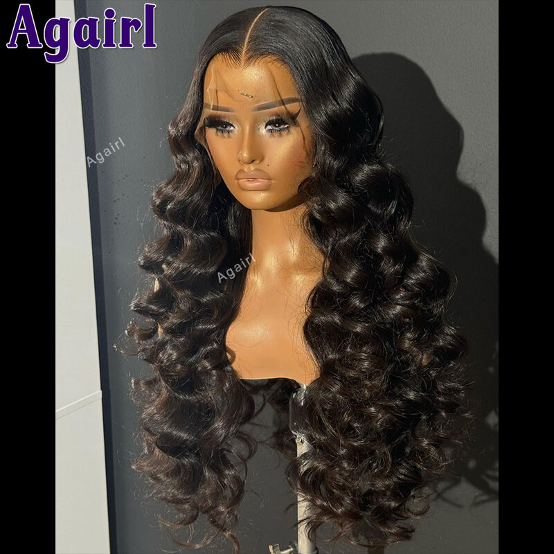 High Density Wigs Dark Wine Red 13X6 13X4 Loose Deep Wave Human Hair Wigs Transparent 5x5 4X4 Closure Lace Wigs 200% Pre Plucked