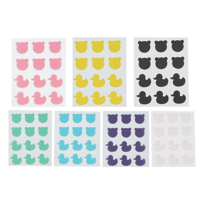 12pcs Holographic Colorful Pimple Patches Cute Duck Shaped Hydrocolloid Acne Pimple Removal Stickers