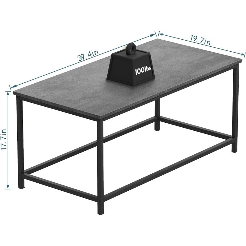 Saygoer โต๊ะกาแฟทันสมัยเรียบง่ายโต๊ะกลางสี่เหลี่ยมแบบเรียบง่ายสำหรับบ้านห้องนั่งเล่นออฟฟิศ