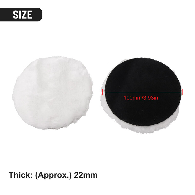 2pcs 4Inch 100mm Wool Polishing Pad Grinding Wool Pad Hook And Loop Buffing Pads For Car Glass Stone Ceramic Power Tools