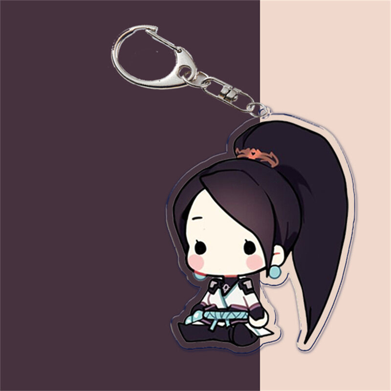 Anime Valorant Keychain KeyRing Key Chains Chaveiro Cute Cartoon PC Game Popular Llaveros for Bag Pendant Aaccessories Gift