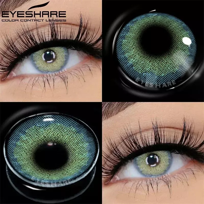 1 пара цветных контактных линз EYESHARE натуральный вид серые линзы для глаз коричневые контактные синие линзы Быстрая доставка зеленые линзы для глаз