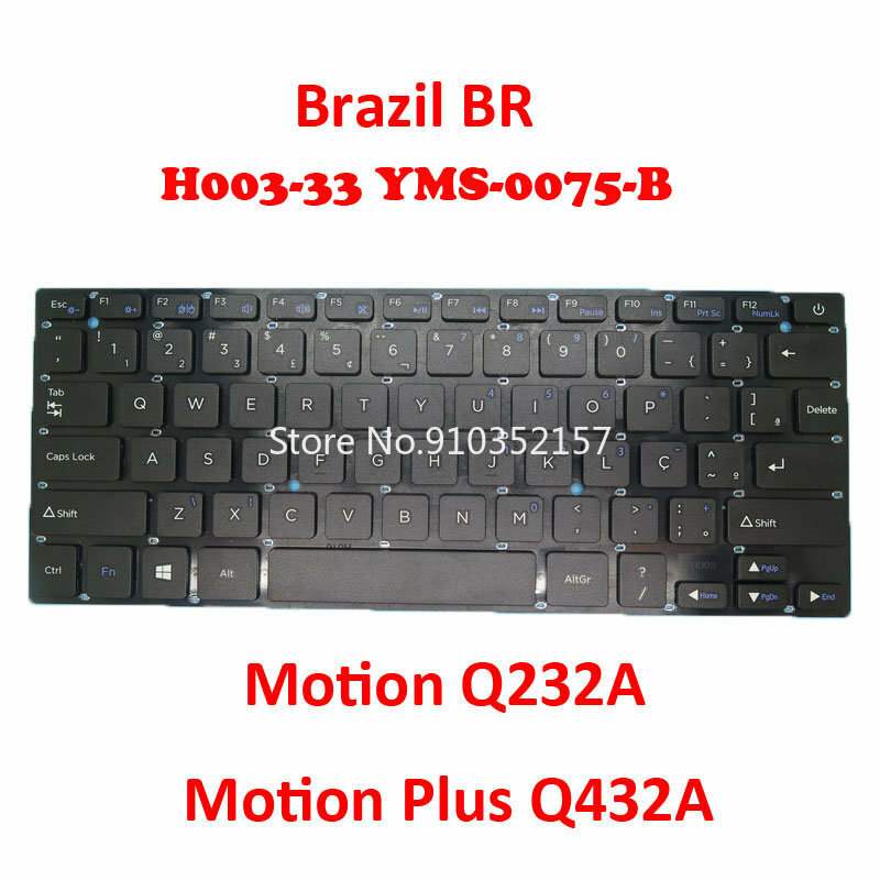 Czarny szale klawiatura laptopa dla ruchu Positivo Q232A ruch Plus Q432A H003-33 YMS-0075-B H003-51 YMS-0075-F brazylii brak ramki