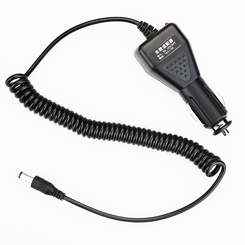 Car Charger Cable For BAOFENG Walkie Talkie UV-5R UV-82 UV-9R UV-S9 Series Two Way Radios Charger 24V Power Cord Intercom Parts