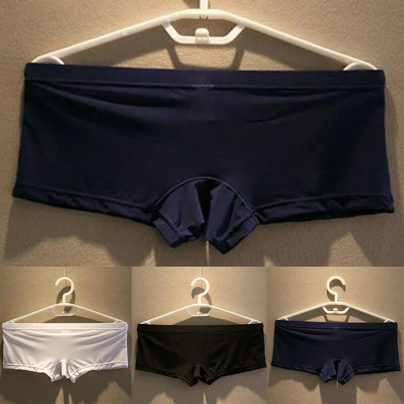 Ultra-Dunne Sexy Ademende Ondergoed Met Lage Taille Voor Heren Boxershorts Bikini Onderbroek Fitness Casual Badmode Lichtgewicht