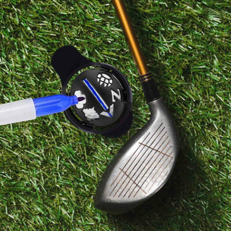 Piłka golfowa Marker golfowy akcesoria Scriber pomoce szkoleniowe piłka golfowa wkładki do skryby szablon znacznika rysowania narzędzie wyrównujące