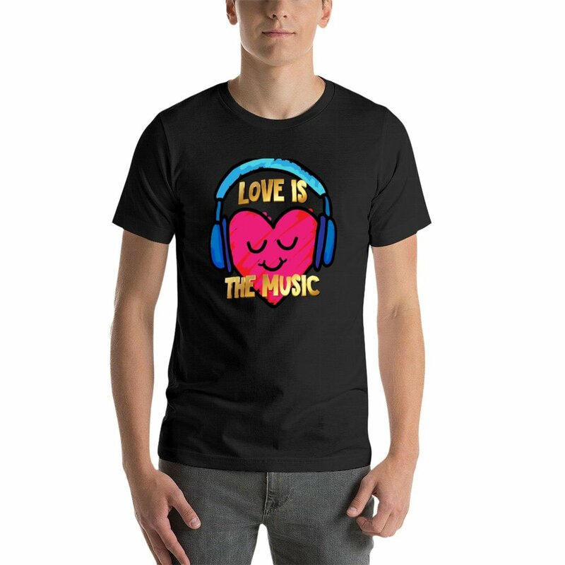 Love Is The Music T-shirt anak laki-laki gambar hewan desain Bea Cukai kaus Anda sendiri untuk pria katun