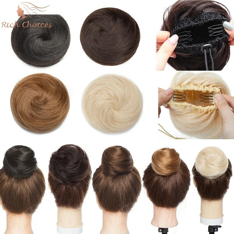 100% человеческие волосы на шнурке, хвост, пучок, волосы, короткие удлинители волос, волосы для женщин, пучок с пончиком, парик