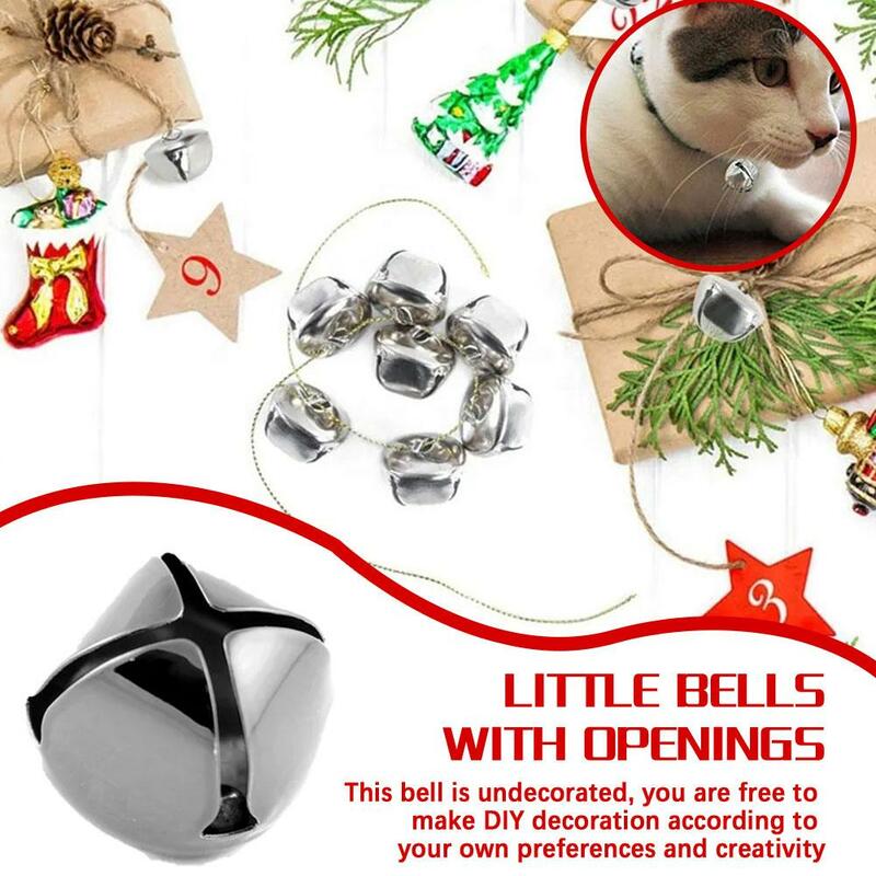 1pc Opening Small Bell Iron Metal Bell Christmas Openings Diy Pet Decorations Bells Hanging With Handicraft Little C3f7