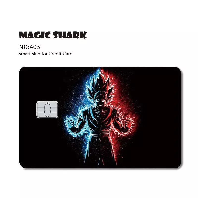 สติกเกอร์ลายการ์ตูนการ์ตูนสีฟ้า eys Dragon PVC บัตรเครดิตบัตรธนบัตรเดบิตบัตรโดยสารรถประจำทางไม่ซีดจาง