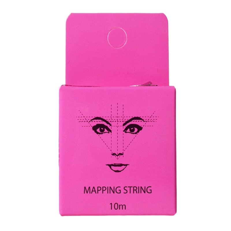 Pre-Ink Mapping String สำหรับ Microblading Eyebrow แต่งหน้าย้อม Liner ด้ายกึ่งถาวรตำแหน่ง Brow เครื่องมือวัด
