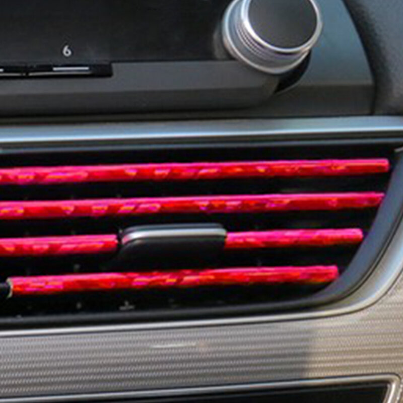 Strip dekorasi pendingin udara mobil, Aksesori Interior laminasi elektroplating banyak warna 10/20 buah