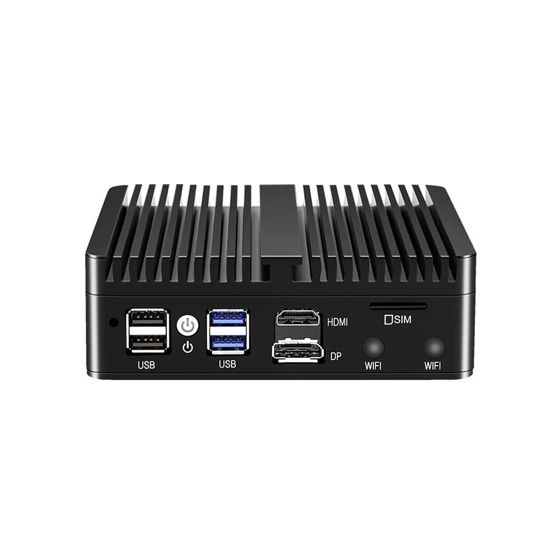 12 Gen Intel N100 Mini PC Firewall Router 4 LAN i226-V 2.5G N5105 N6000 J4125 NVMe tanpa kipas komputer Mini kotak Proxmox pfSense