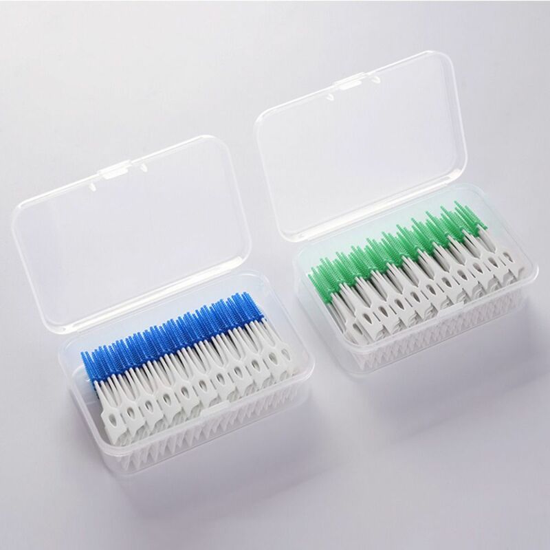 160 pezzi con filo spazzole interdentali in Silicone pulisci tra i denti ortodonzia bretelle spazzolino da denti cura dei denti