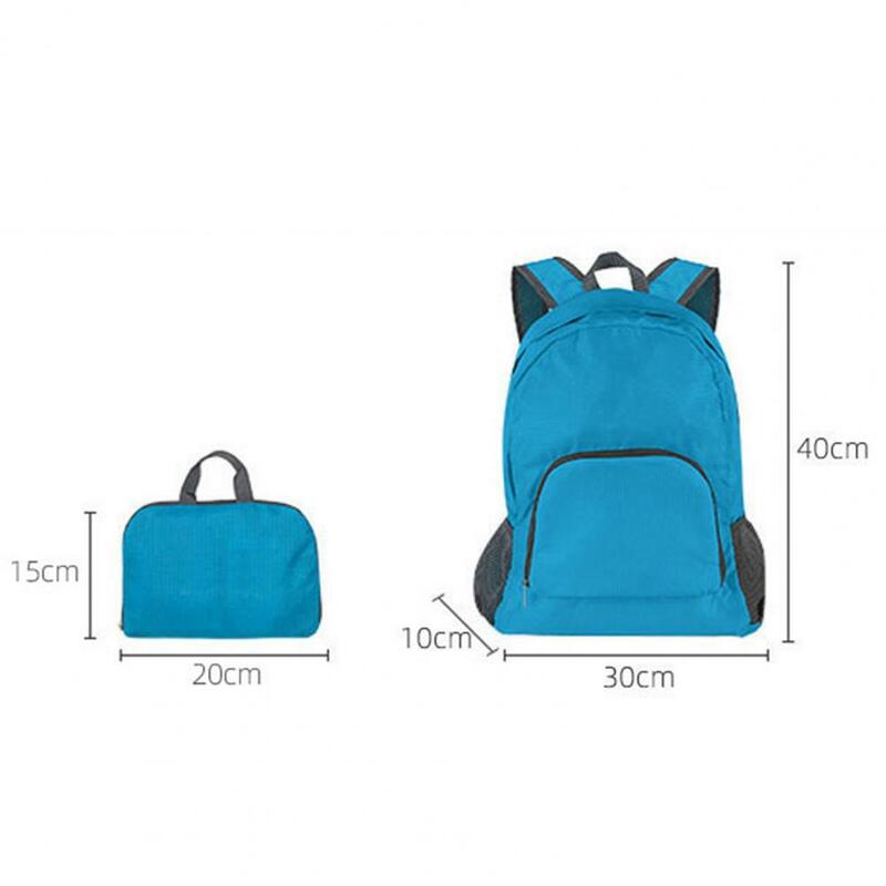 Travel Backpack Wide Shoulder Straps Sports Daypack Smooth Zipper Side Mesh Pockets Packable Backpack Outdoor Backpack Camping