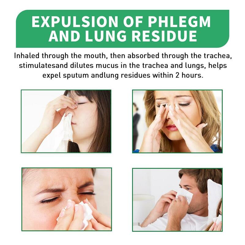 Spray de Limpeza Pulmonar Herbal para Unse, Alivia a Congestão Nasal, Nariz Corredor Nasal, Desconforto, Cuidado, T7A3, 20ml