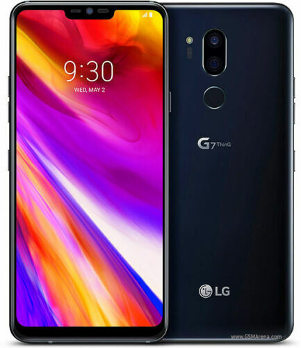 LG G7 ThinQ celular desbloqueado original, único SIM, 4GB de RAM, 64GB ROM, 16MP Octa Core, 6,1 "celular, Android 8.0, NFC, QC3