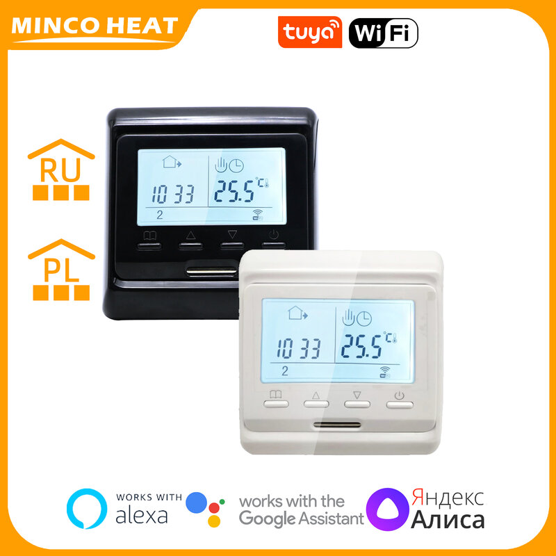 Controlador de suelo caliente MK60E programable, termostato inteligente WiFi Tuya, calefacción por suelo radiante, se conecta rápidamente