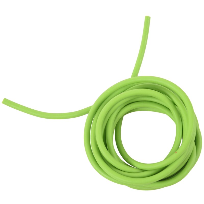 2X pita resistensi karet latihan tabung, ketapel Dub elastis, hijau 2.5M
