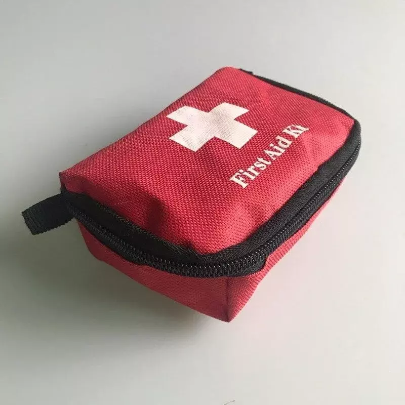 Kit pertolongan pertama portabel pil darurat pita perekat plester penyimpanan kasus tas untuk Travel Kit bertahan hidup tas kosong 14x10x5cm
